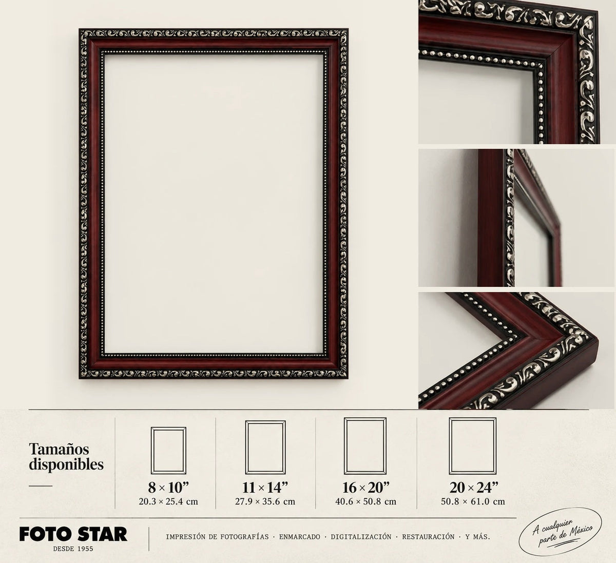Marco vino Foto Star - detalle y tamaños