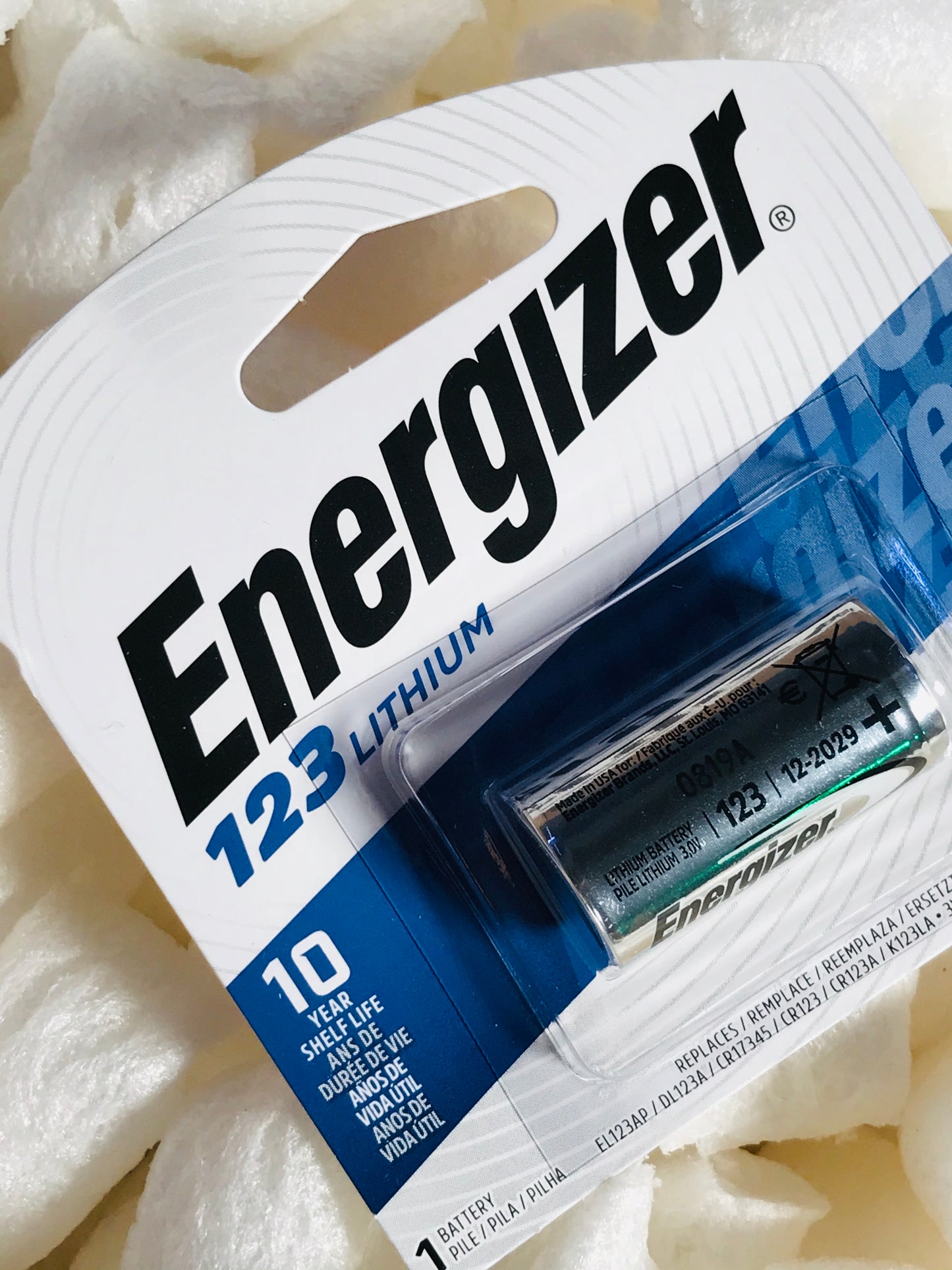 Batería/Pila Energizer CR123A - 3V
